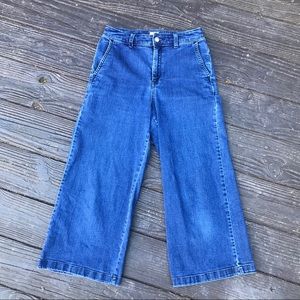 A New Day Denim High Waist Cropped Wide Leg pants